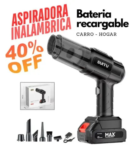 Aspiradora Inalámbrica Potente para Casa y Auto